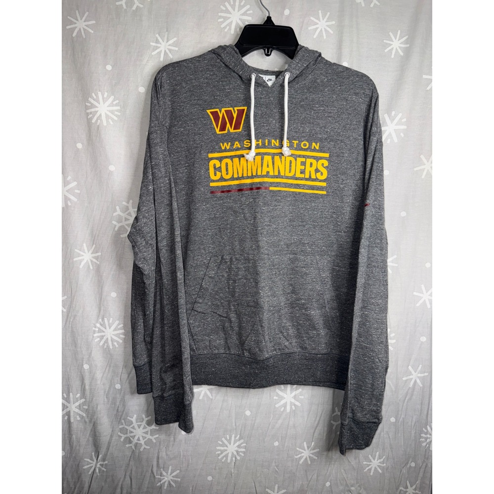 Nike NFL Washington Commanders Mens XXL Gray Heather Pullover Hoodie Sweatshirt